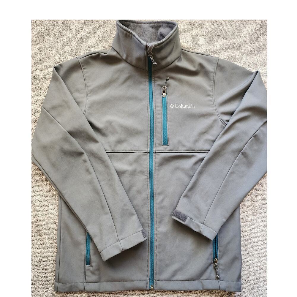 Columbia Men's Size Small Ascender Softshelll Jacket Gray Outdoor